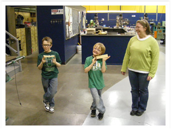 Cub Scouts Work with OIT Student