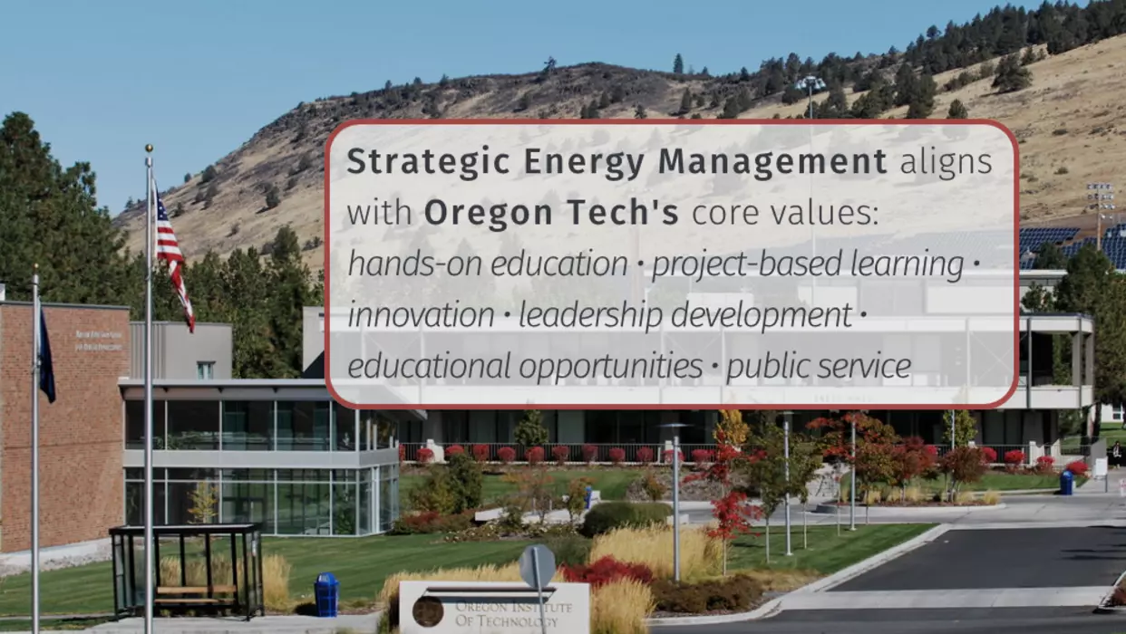 strategic energy management aligns with Oregon Tech's core values